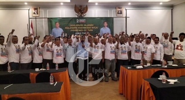 foto: Aliansi Relawan Indonesia Maju Provinsi Jawa Timur deklarasikan Prabowo-Gibran